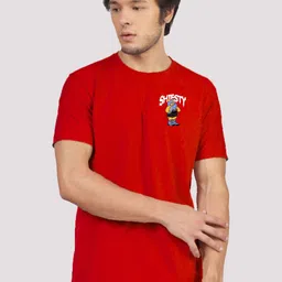 Greylongg Men Graphic Printed Round Neck Cotton T-shirt image 1