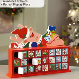 Little Surprise Box LLP 24 Days Deer on Roof Block shaped wooden advent Calendar image 4