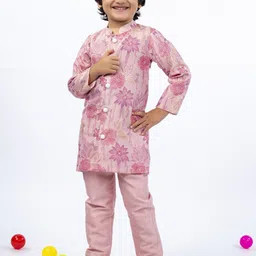 Jilmil Boys Embroidered Kurta with Pyjamas-image-8