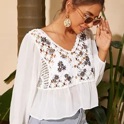 JC Mode Floral Embellished Top image 2