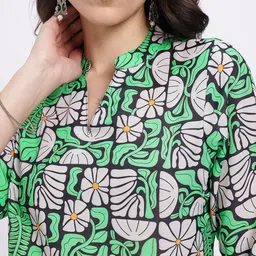 Anouk Rustic Floral Printed Mandarin Collar Straight Kurti image 5