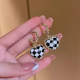 styledose Sterling Silver Heart Shaped Drop Earrings image 3