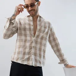 VASTRADO Men Classic Slim Fit Checked Casual Shirt-picture-35