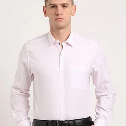 Turtle Men Standard Slim Fit Spread Collar Micro Ditsy Printed Cotton Formal Shirt image 1