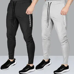 avolt Pack of 2 Men Solid Multicolor Track Pants image 1