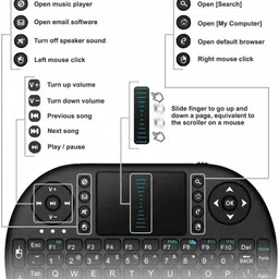 Clairbell Qwx_1446_Mini Wireless Keyboard with Touchpad Mouse, 2.4ghz Smart Connector Bluetooth Handheld Multi-device Keyboard image 4