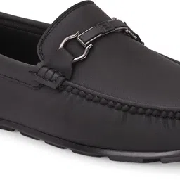 jk port Men's Black Driving Loafers | Black Moccasin Loafers Loafers For Men-picture-32