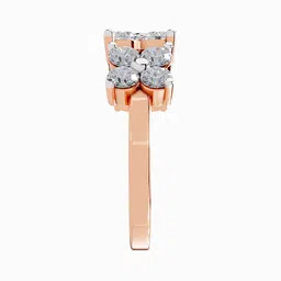 Sparkles Women 0.73 Ct Round Shape Floral Lab Grown Diamond Ring image 4