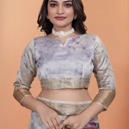 tammu designer Floral Silk Blend Handloom Saree image 4