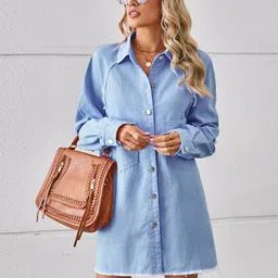 StyleCast Denim Shirt Mini Dress-picture-35