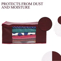 AMAK INC Maroon Fabric Multi-Utility Wardrobe Organisers image 3