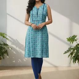 KALINI Women Plus Size Floral Printed Daily Cotton Straight Kurta-picture-23