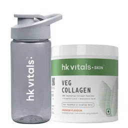 HK VITALS Veg Collagen Supplement With Sipper - 200 g - Orange Flavour image 1