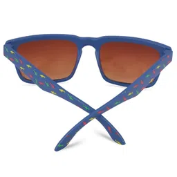 DukieKooky Unisex Kids Brown Lens & Blue Square Sunglasses with image 5