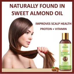 Oilanic Set Of 3 Pure Sweet Almond Hair & Skin Massage Oil - 100 ml Each image 2