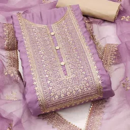 Maroosh Ethnic Motifs Embroiderey Sequinned Unstitched Dress Material-picture-29