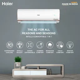 haier Frost Self-Clean 2023 Model 1.5 Ton 3 Star Split Inverter Intelli Smart, Intelli Convertible 7-in-1, Cooling at Extreme Temperature AC with Wi-fi Connect- White image 5