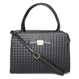 Lino Perros Black Basket Weave Patterned Handbag-picture-21
