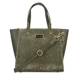 Bellissa Olive Green PU Snakeskin Textured Handheld Bag-picture-39