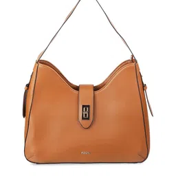 Mochi Women Tan PU Structured Hobo Bag-picture-48