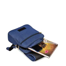 LOREM Blue Structured Sling Bag image 2