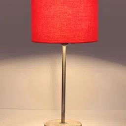 Devansh Wooden & Cotton Cylinder Contemporary Table Lamp image 3