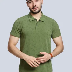 BE POSITIVE Men Self Design Polo Collar T-shirt-picture-33