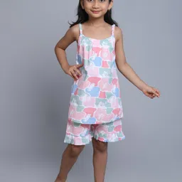 Little Clothings Girls Abstract Printed Organic Cotton Night Suit-picture-17