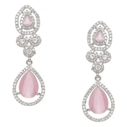 TRINK Rhodium-Plated American Diamond Studded Jewellery Set image 5