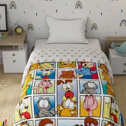 Portico License Garfield Printed AC Room Cotton Microfibre 120 GSM Single Bed Comforter-picture-7
