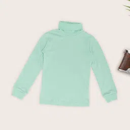 Pantaloons Junior Girls Ribbed High Neck Long Sleeves Thermal Top-image-98