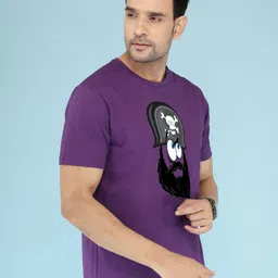 NOBLE HUSTLE Graphic Printed Round Neck Pure Cotton T-shirt image 5