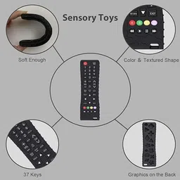 pixna Teether for Babies Silicone Remote for 3+Month Baby&Toddlers,Helps Biting Skills Teether image 4