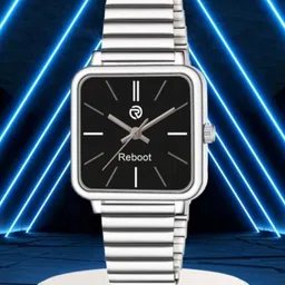 REBOOT Men Dial & Stainless Steel Bracelet Style Straps Analogue Watch New204_151 Black Designer Square-picture-32