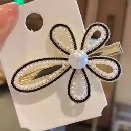 MADHAVWATCH Women Set of 5 Beaded Tic Tac Hair Clip image 2