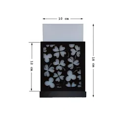 Gojeeva Black & White Textured Contemporary Wooden Rectangle Shaped Wall Lamp image 3