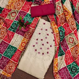Ishin Embroidered Pure Cotton Unstitched Dress Material-picture-20