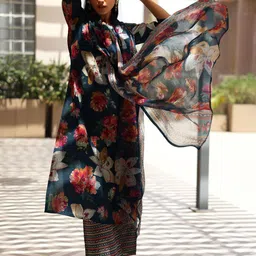 Libas Floral Printed Straight Kurta With Palazzos & Dupatta-image-70