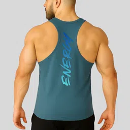 3Colors Printed Scoop Neck Gym Vest image 3