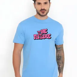 KaamBhari Typography Printed Round Neck Regular Fit Cotton T-shirt-picture-11