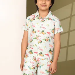 Enciger Boys Printed Short Sleeves Shirt With Shorts-picture-24