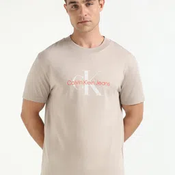 Calvin Klein Jeans Men Typography Printed Round Neck Cotton T-shirt-picture-30