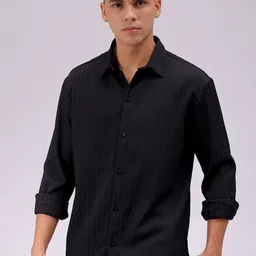 The Indian Garage Co Men Cutaway Collar Solid Relaxed Fit Casual Shirt image 1
