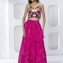 GloballyRonakRBafna Embellished Beads and Stones Ready to Wear Lehenga & Choli-image-68