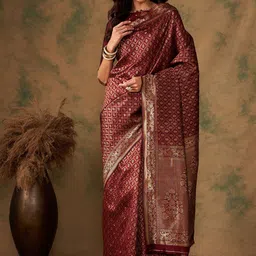 DEVATITHI Woven Design Zari Banarasi Saree-picture-16