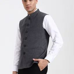 MODI JACKET Men Checked Woven Jacket image 2