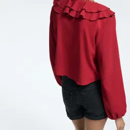 H&M Flounce-Trimmed Blouse image 4