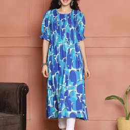 Aawari Women Printed Pure Cotton Anarkali Kurta-image-57