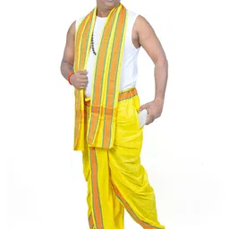 TUNI MANI Men Woven Design Border Cotton Dhoti-picture-13