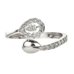 VALANOVA 14K White Gold Diamond Studded Ring 2.01g-image-4